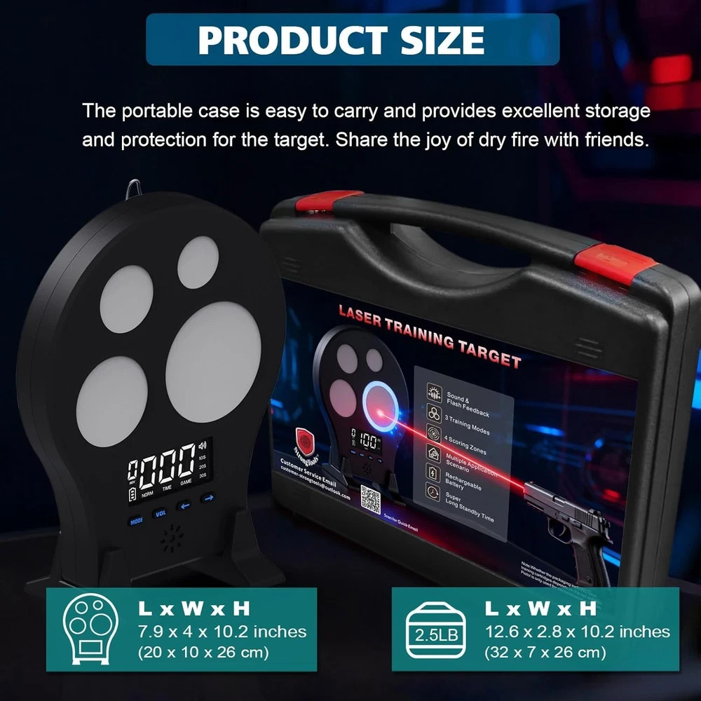 Laser Training Target M-Target - Four-Zone Dry-Fire System, Instant Feedback