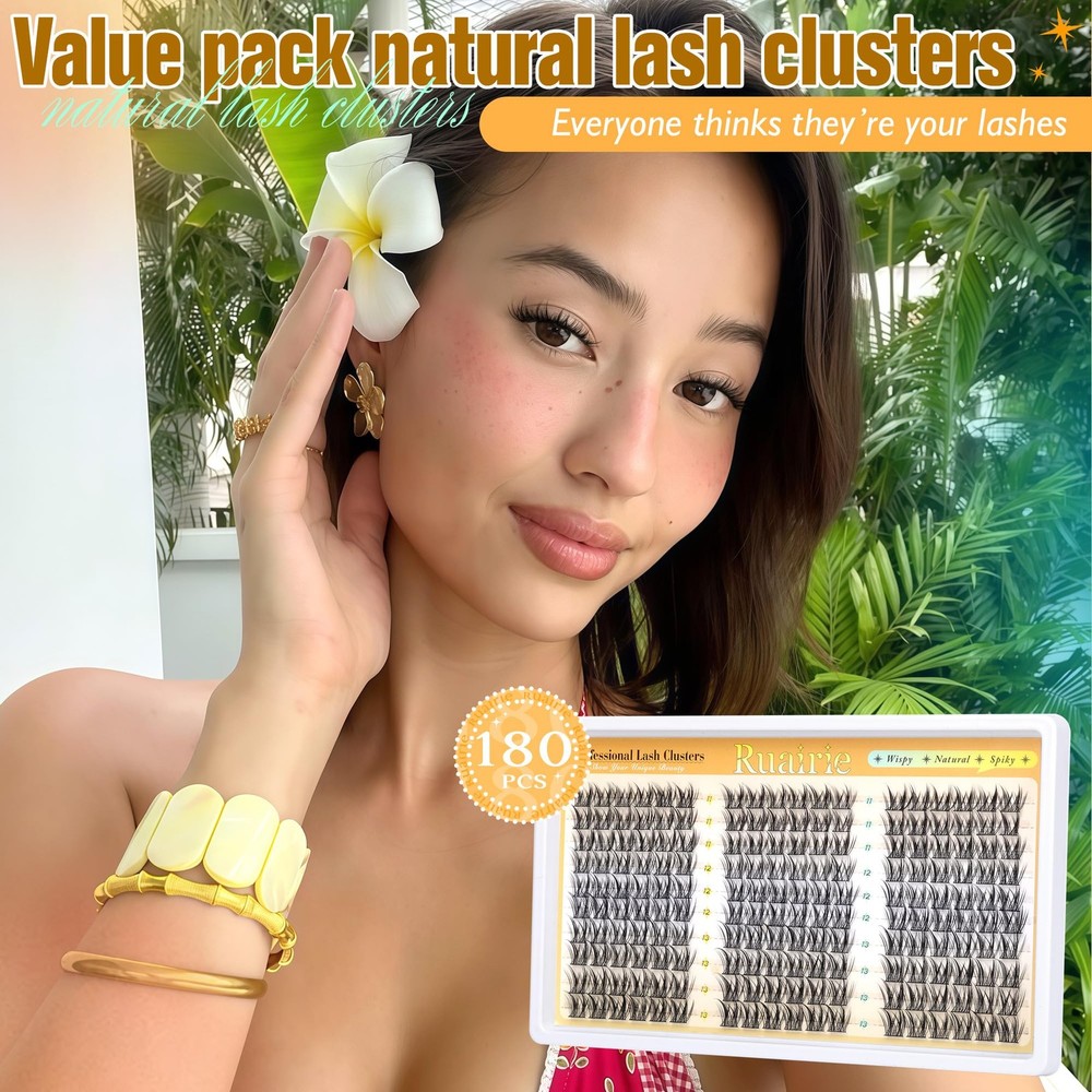 Manga Lash Clusters Kit Natural Eyelash Wispy Black