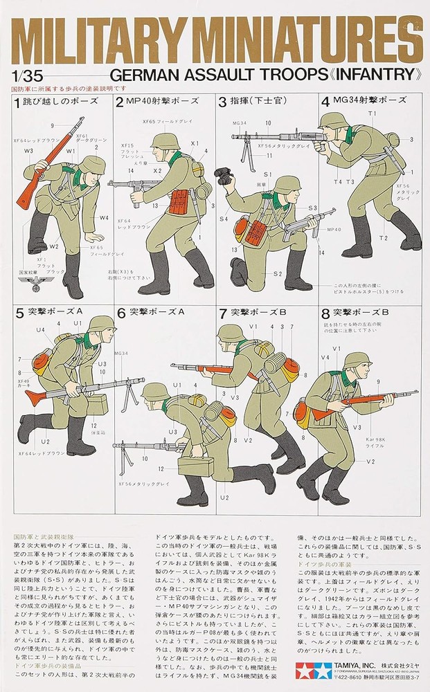 Tamiya Models German Infantry Assault Troops Model Kit