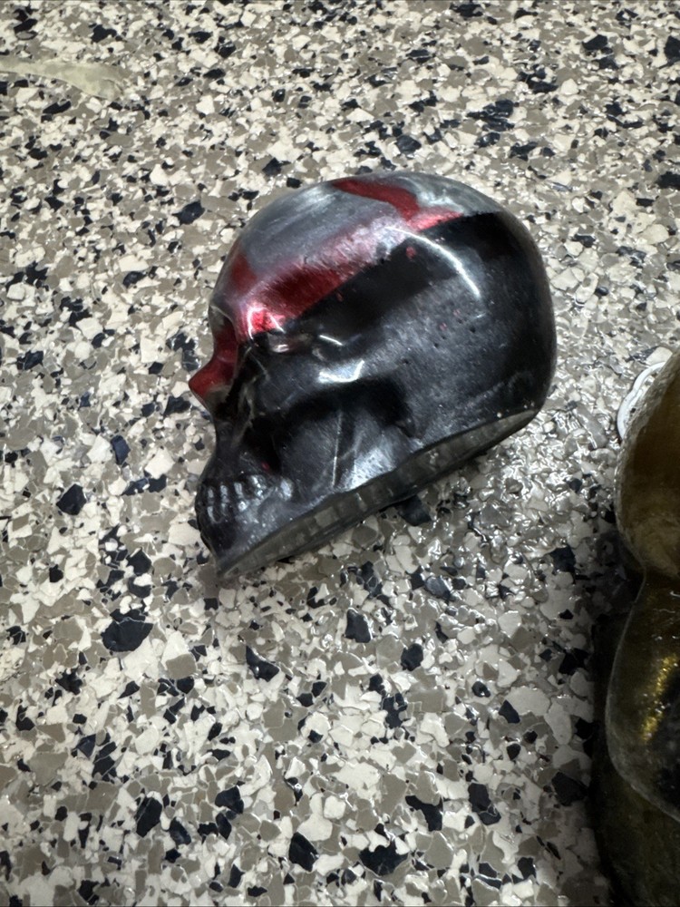 Acrylic multicolour skulls 2”,3”
