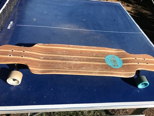 Punked Longboards Geometric Green Drop Down Longboard 41 inches Complete