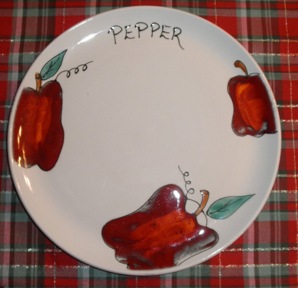 Poole Pottery, England, Red Pepper Round Platter- Beautiful