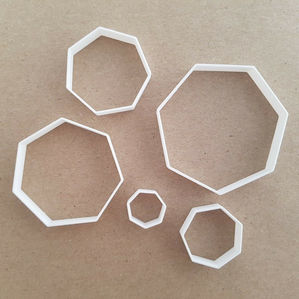 Heptagon Shape Mini Fondant Cutter Small Sugarcraft Icing Tiny Sharp Stencil
