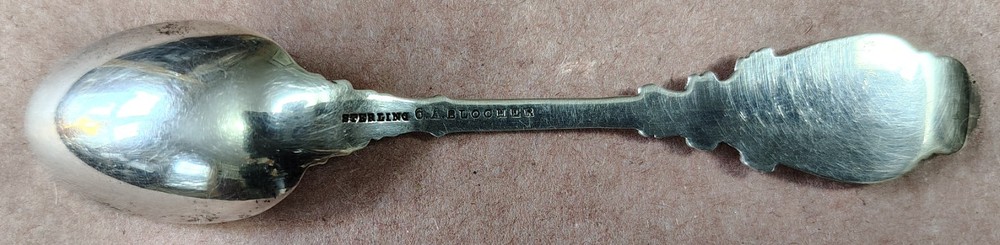 STERLING SILVER SPOON 4.5" Gettysburg Commemorative Hancock Wounded Devil's Den!