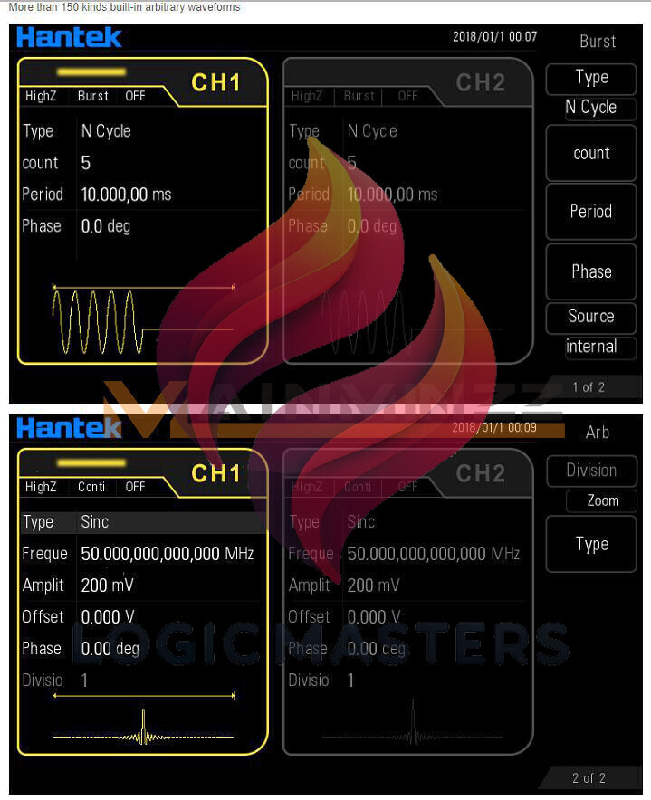 NEW 1PCS Hantek Arbitrary waveform Function generator HDG6202B