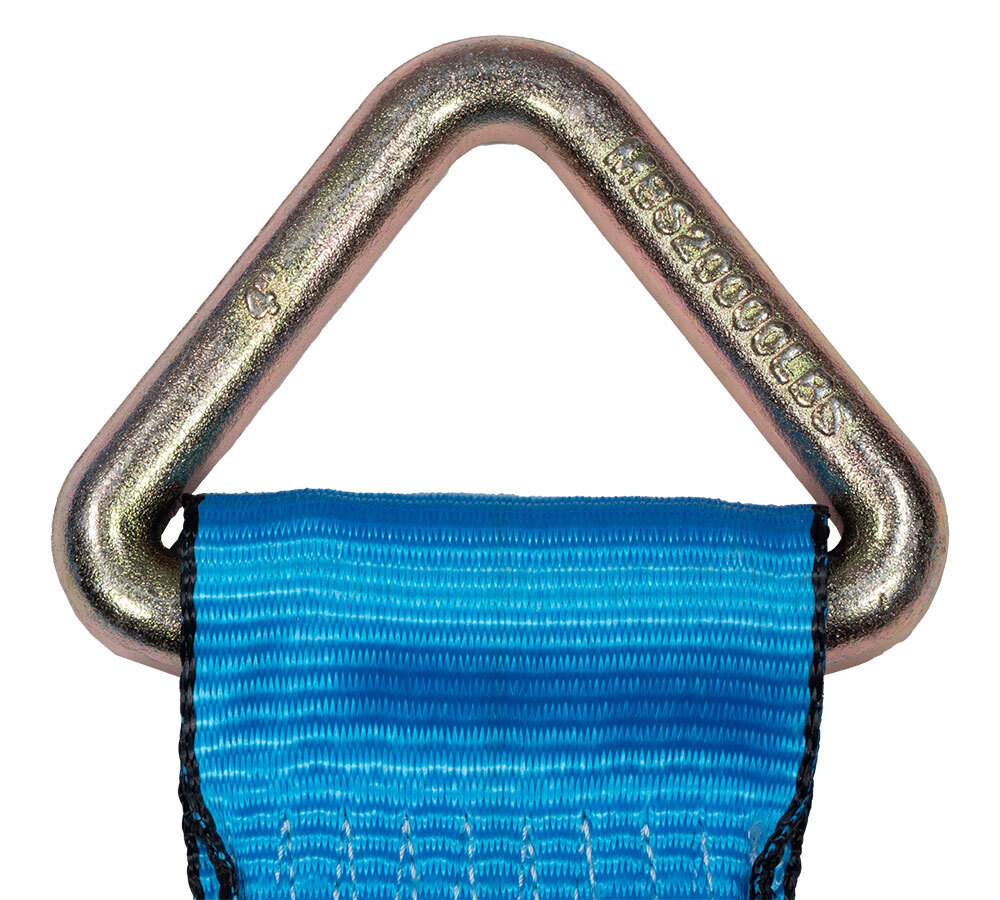 Winch Straps 4"x30' Blue Tie Down w/Delta Ring WLL# 5400 lbs