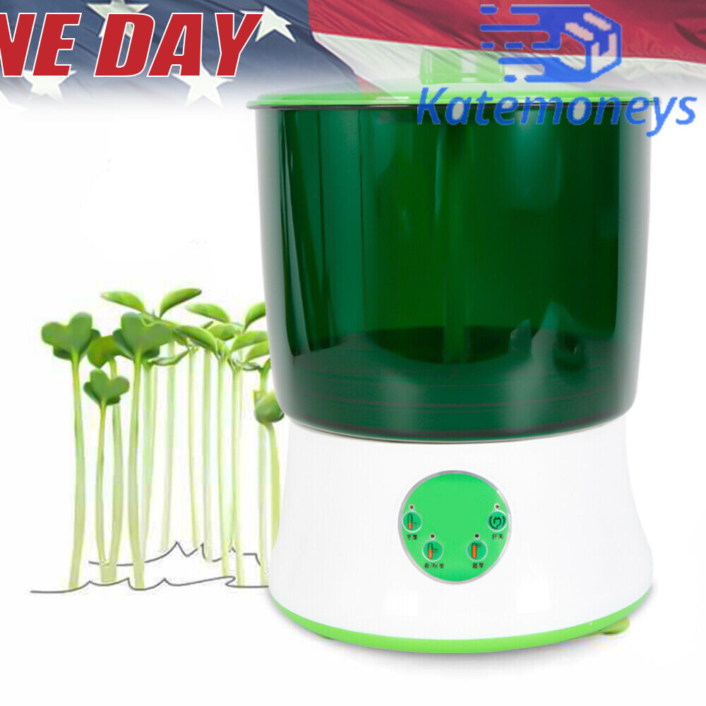 2-Layer Bean Sprouts Machine Large Capacity Automatic Bean Sprouter Grow Tool US
