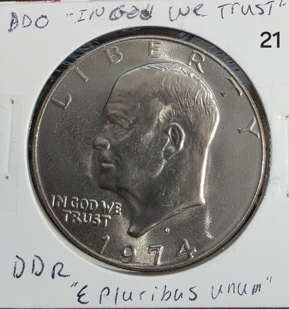 💥💥1974 D ERROR "Ike" Eisenhower $1 Almost Uncirculated 💥💥