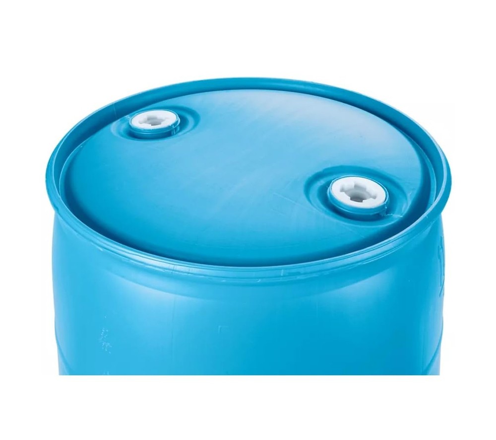 Bushman 55 Gallon Stackable Tight Head Drum - Closed Lid Blue