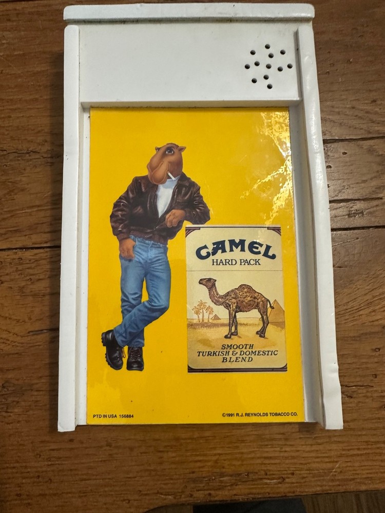 vtg 1991 camel cigarette display advertising frame. speaker does not work