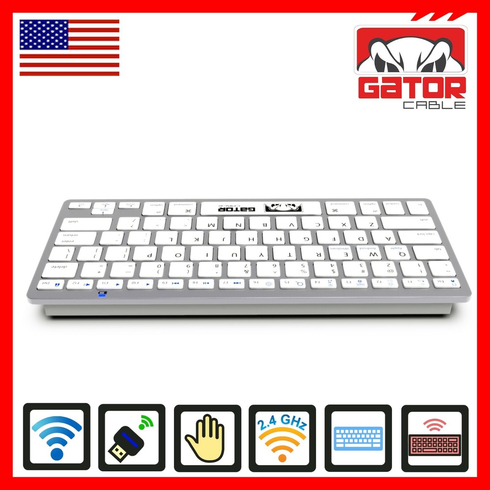 Wireless Bluetooth Keyboard For Windows PC Mac iOS Android iPhone Tablet Slim
