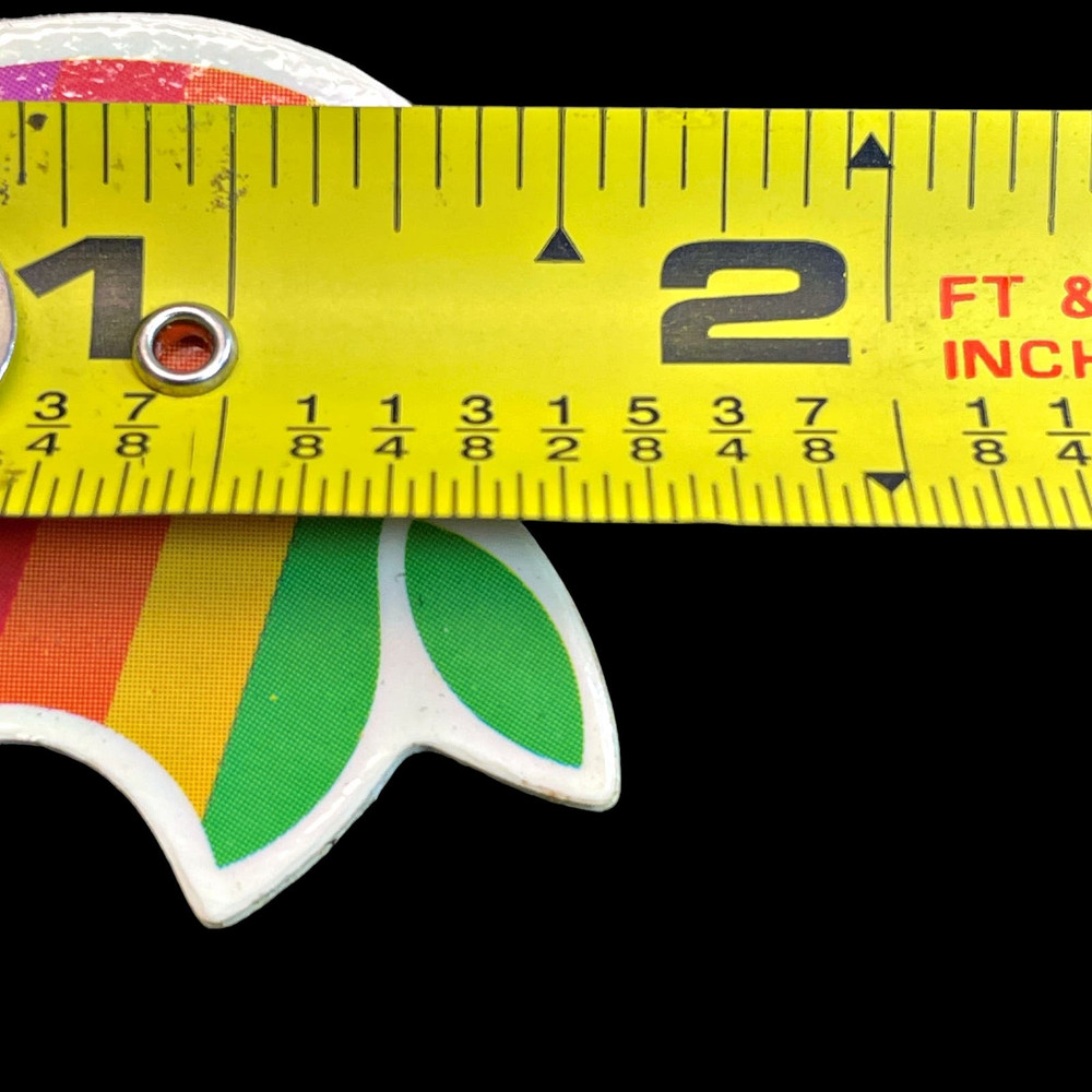 Vintage Apple Computer Lapel Shirt Rainbow Logo Large Version Pin Pinback