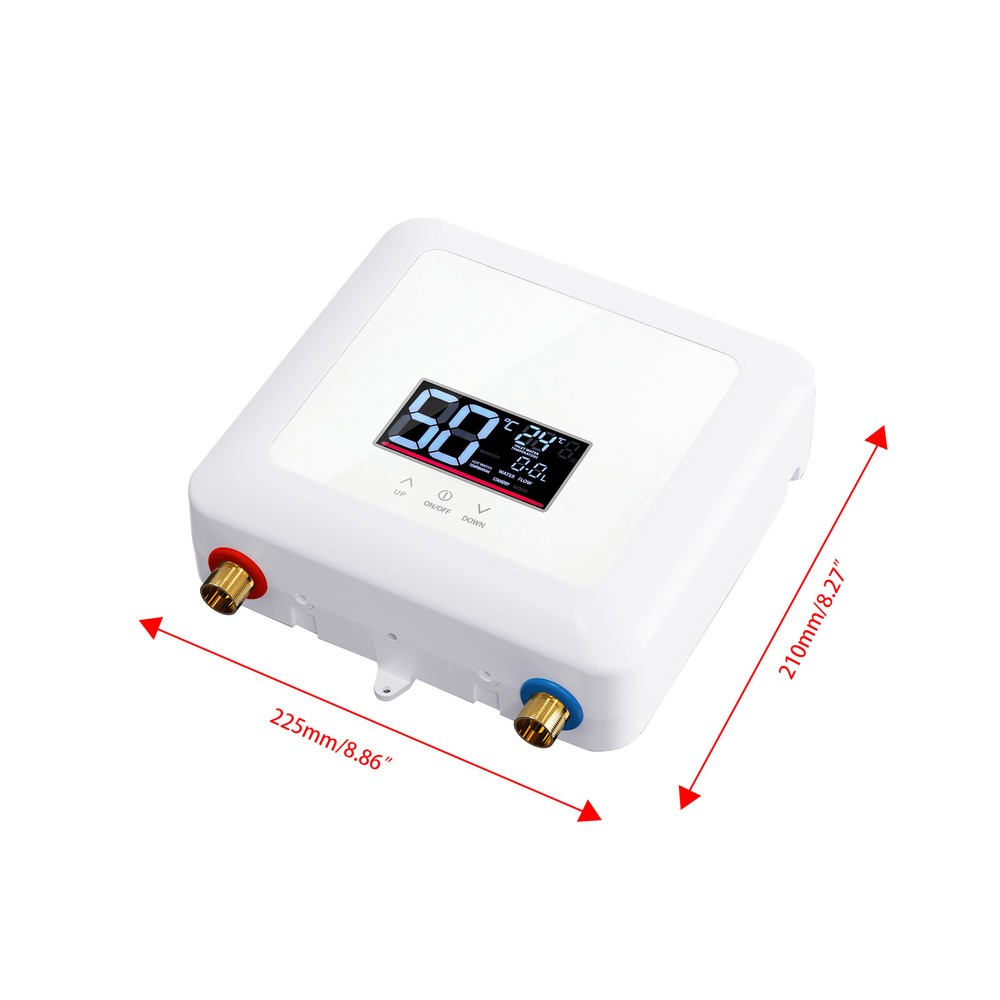 110V Instant Electric Tankless Water Heater Under Sink LED Water Boiler 5500W