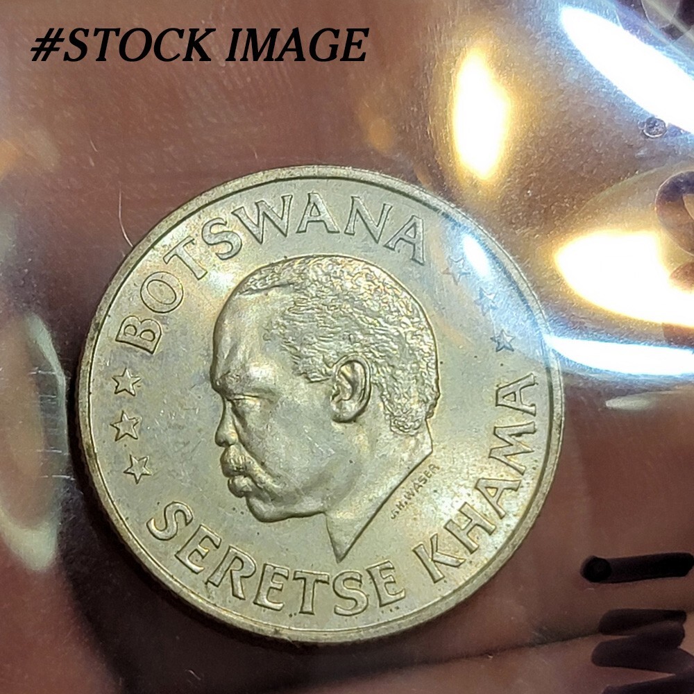 1966 BOTSWANA Silver 50C SERETSE KHAMA UNC 50 Cent independence uncirculated