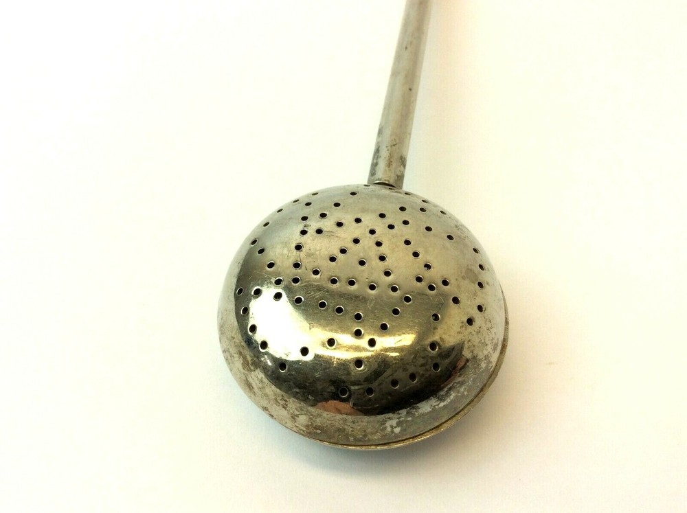 Antique Old Spring Action Tea Seeper Spoon Infuser Steeper Kitchenware