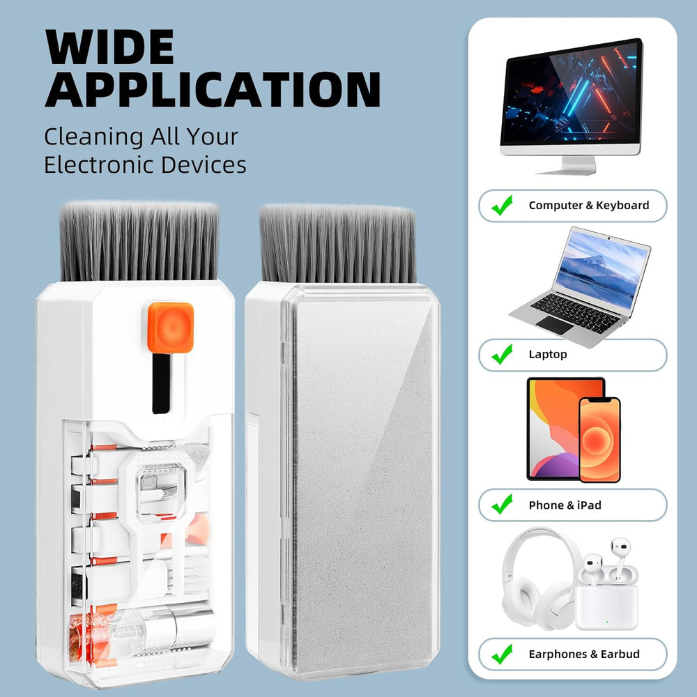 All-in-One Keyboard & Screen Cleaning Kit for Laptops, PCs & Electronics