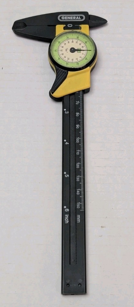General Tools 142 Plastic Dial Caliper, 0-6" Range.01" & 1/64"