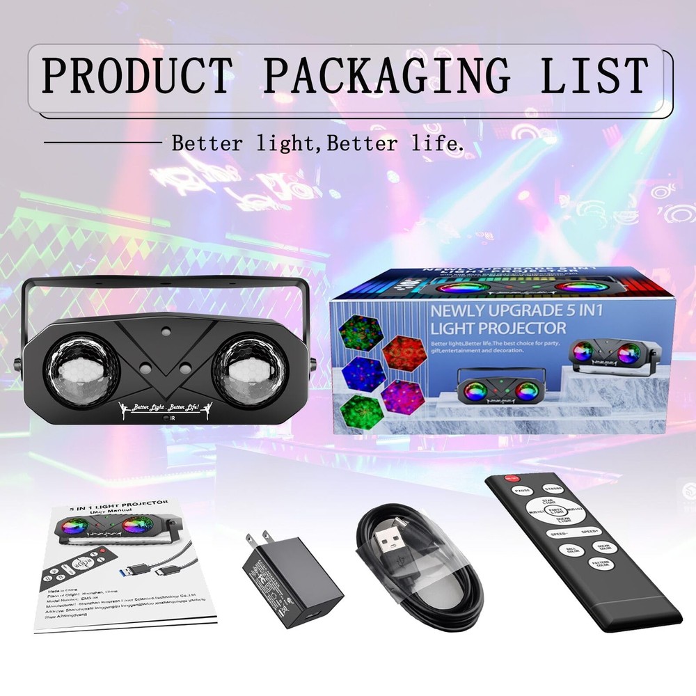 Starry Sky Ocean Wave Projector: 3-in-1 DJ Disco Light with Remote Control