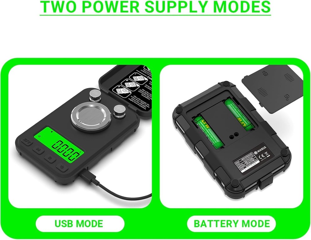 Versatile Milligram Scale with 3 Backlight Colors for Reloading and More