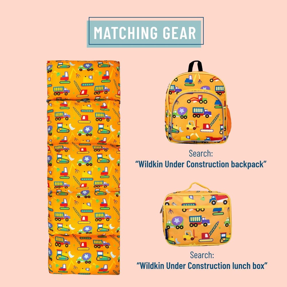 Wildkin Under Construction Microfiber Kids Pillow Lounger