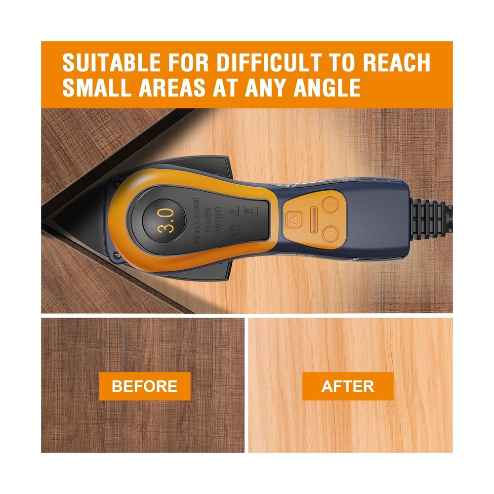 MAXXT Mouse Sander, 350W Sander Tool with Advanced Dust Collection System, Lo...