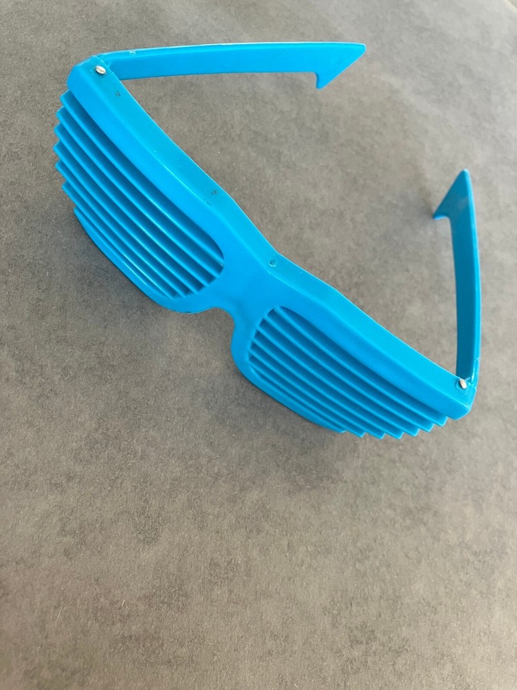 Sky Blue Plastic Shutter Shades - Vintage