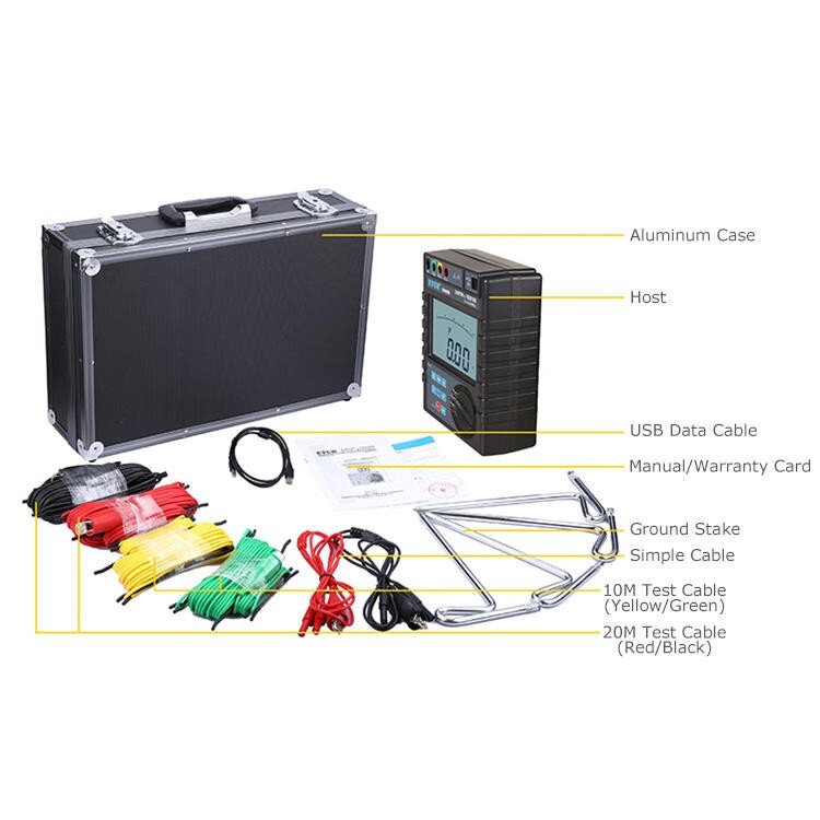 Two Three Four Wire Grounding Resistance Tester Soil Resistivity Tester