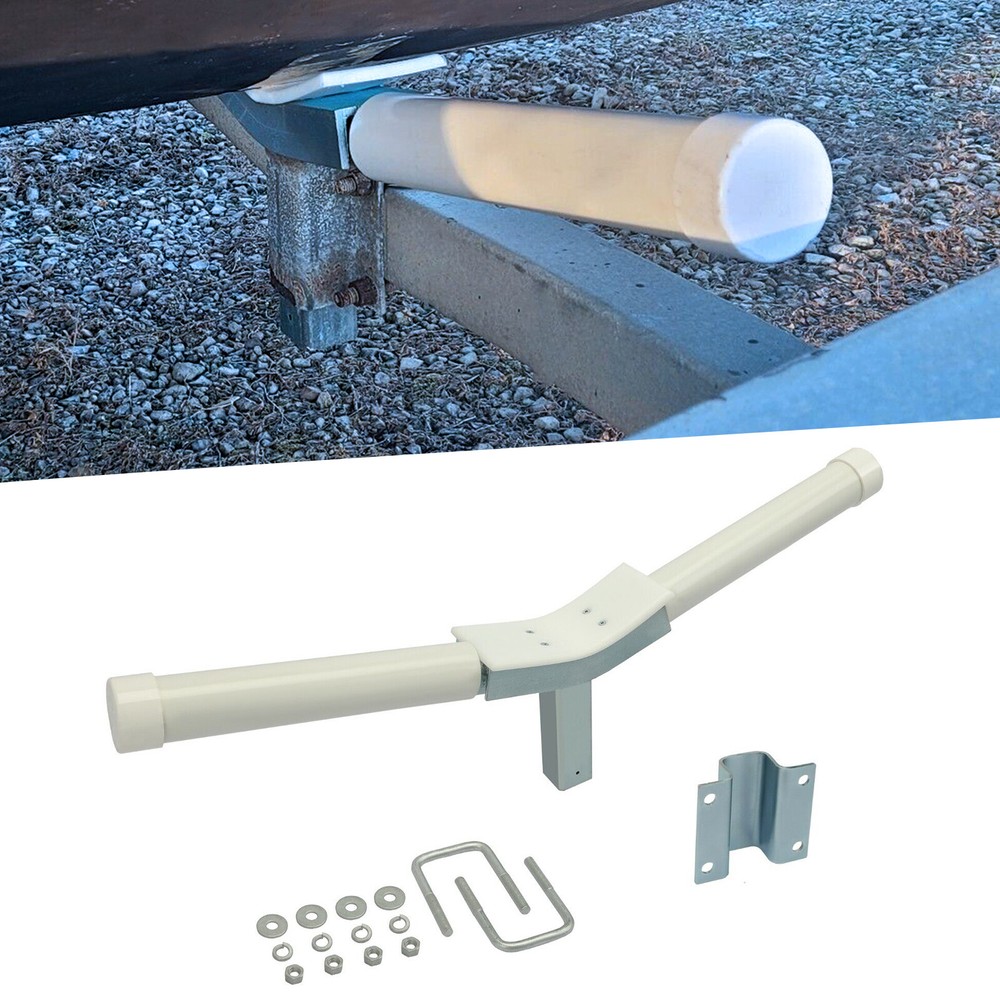 Zinc-Plated Boat Trailer PVC Y V Guide On Bow Rest Centering Support Kit