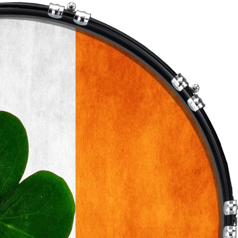 20" Custom Bass Kick Drum Front Head Graphical Flag Ireland 1