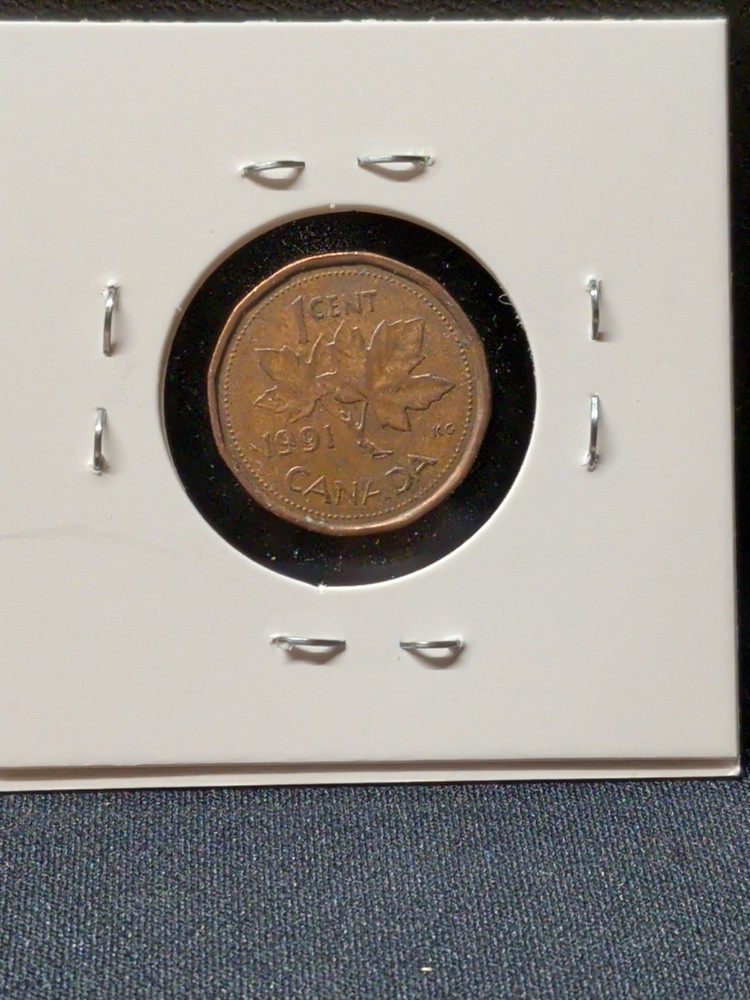 1991 Canada 1 Cent Coin Penny