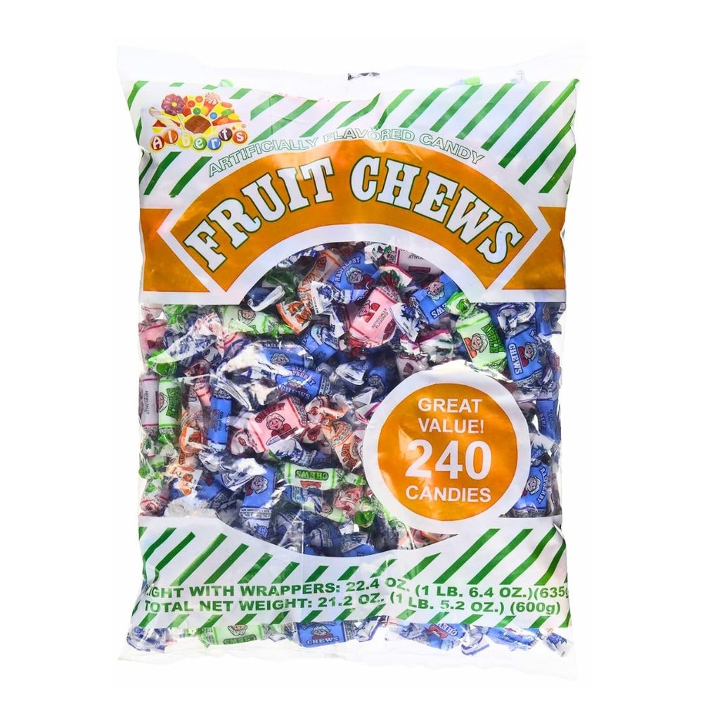 Alberts Assorted Fruit Chews 240ct Bag