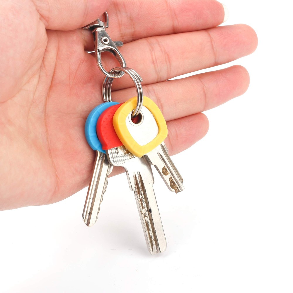 32 Pieces Key Caps Tags Covers, Plastic Key Identifier Ring Label ID