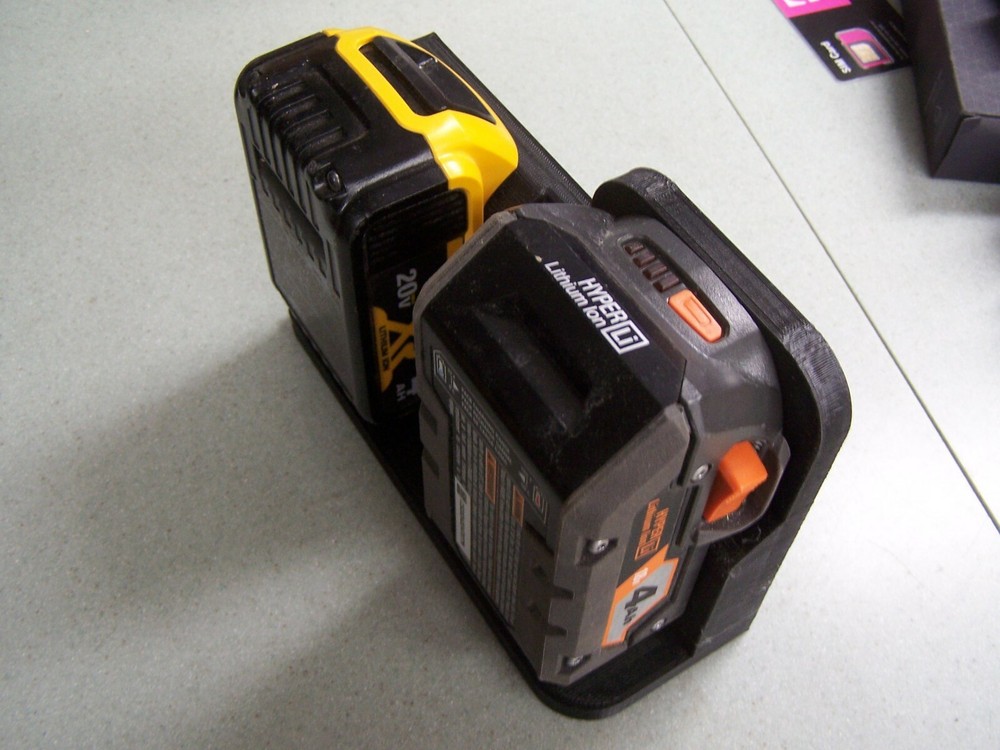 COMBINATION DEWALT / RIDGID BATTERY HOLDER MOUNT