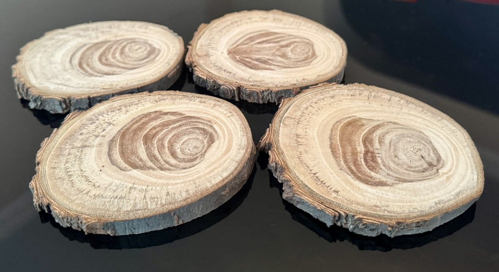 wood coaster set