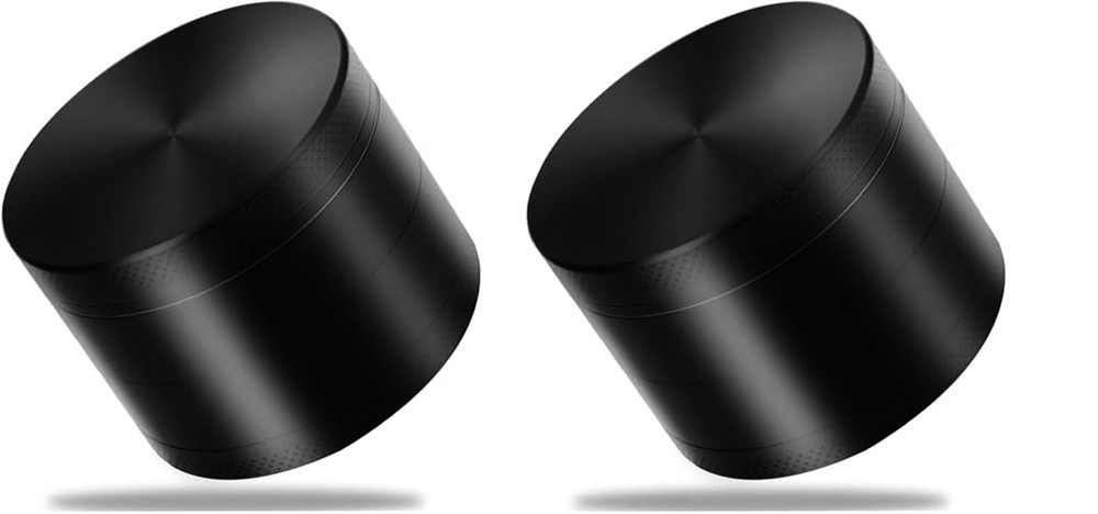 2 Pack - 2.5'' Spices Grinder (Black) Hand Twist Turn (No Handle)