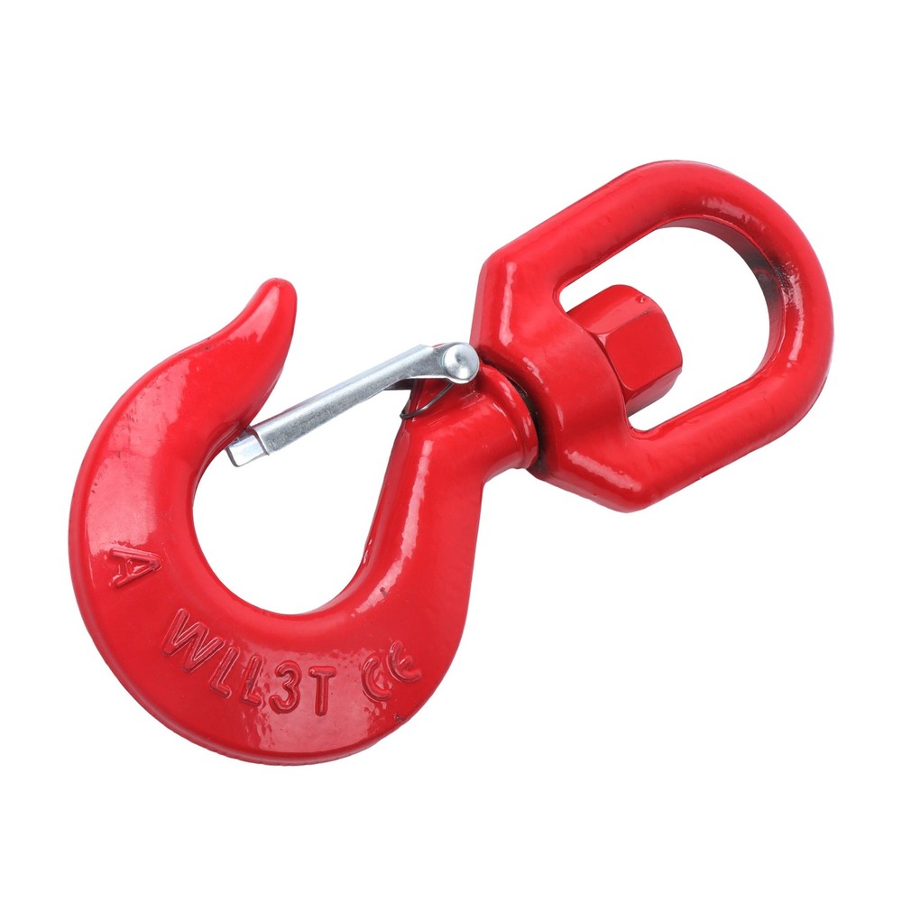 3 Ton 5/8" Locking Swivel Hook Grade 80 Lifting Hook Rigging with Latch