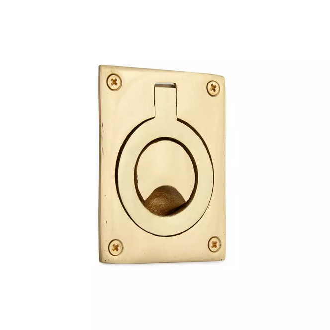 Brass Ring Pull Polished and Lacquered Brass - Signature Hardware