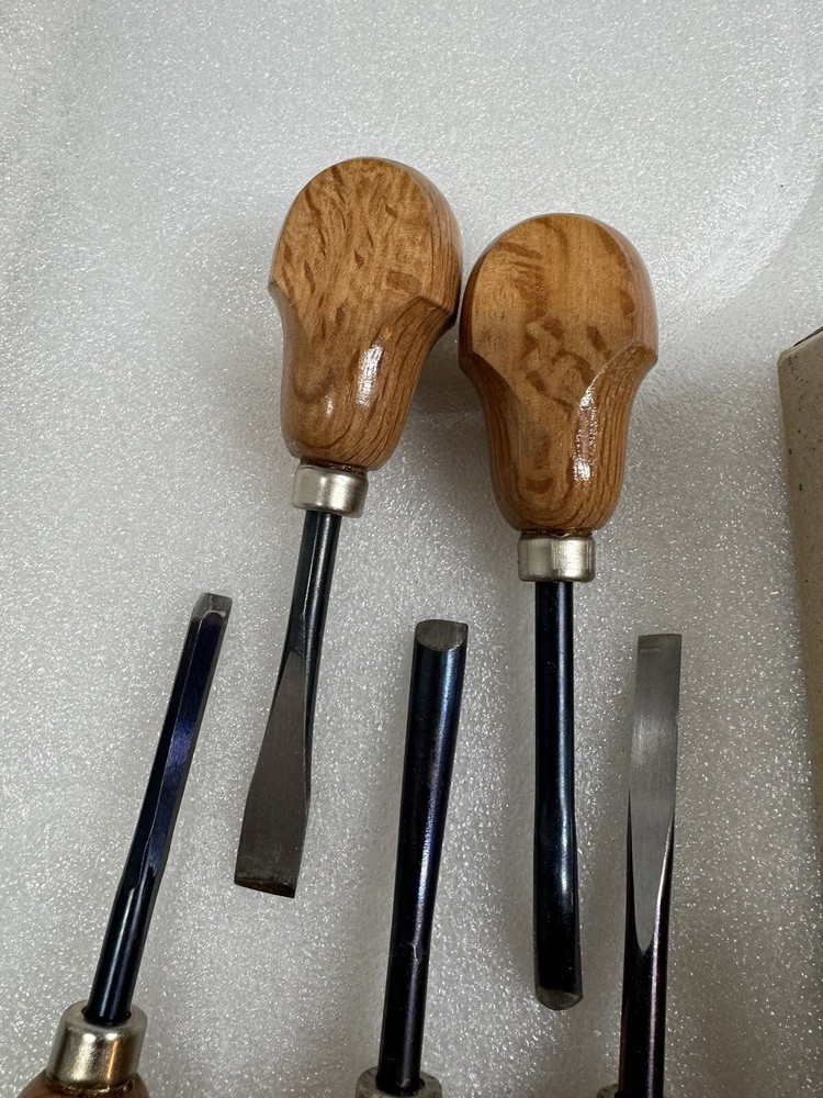 5 Piece Mifer Wood Palm Carving Set Wood Working Tools Chisels Gouges Ref 500