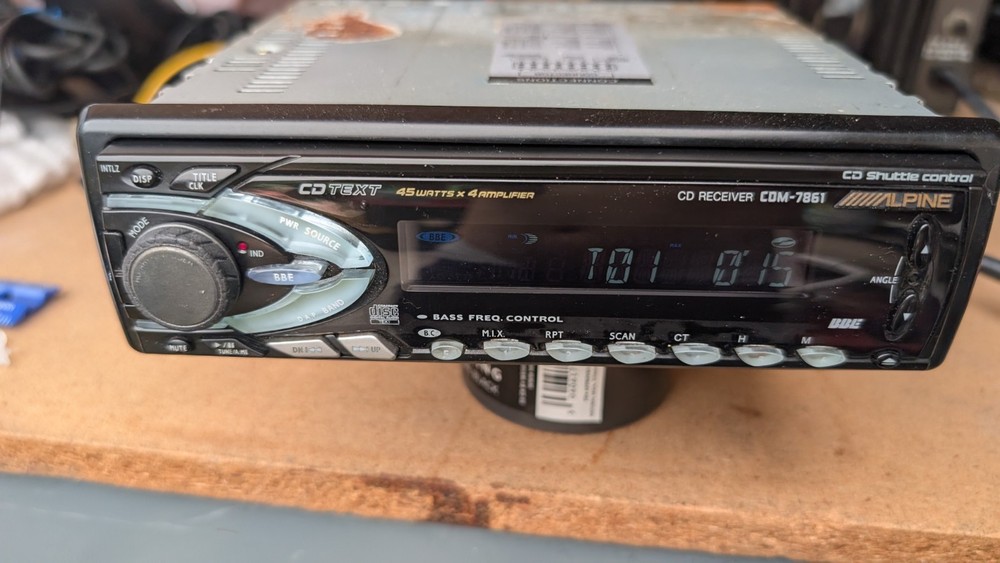 ALPINE cdm-7861 Bluetooth Auxiliary CD Original Old School