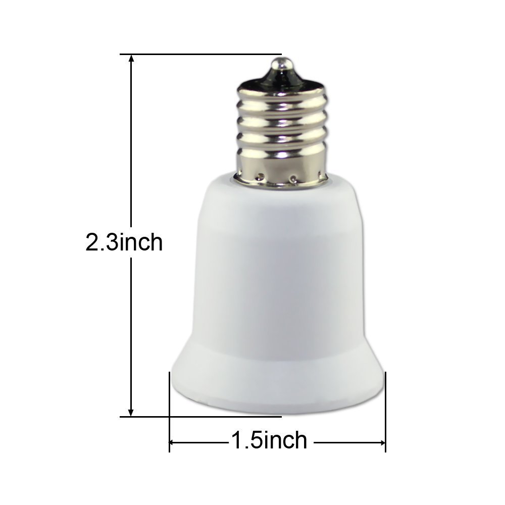 4pcs Intermediate base E17 to Standard Medium base E26/E27 Converter Adapter