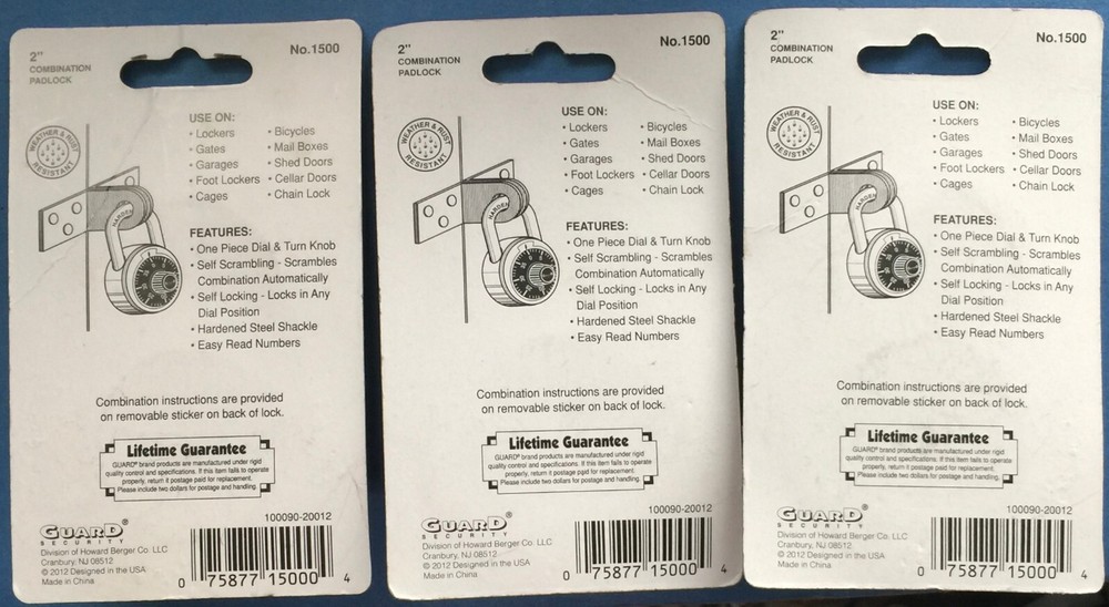 Guard Security 1500 Dial Combination Padlock 2 inch Security Lock (3)