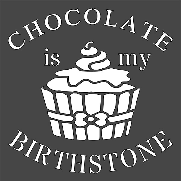 8"x8" Clear Plastic Stencil - Birthstone Chocolate (MH121)