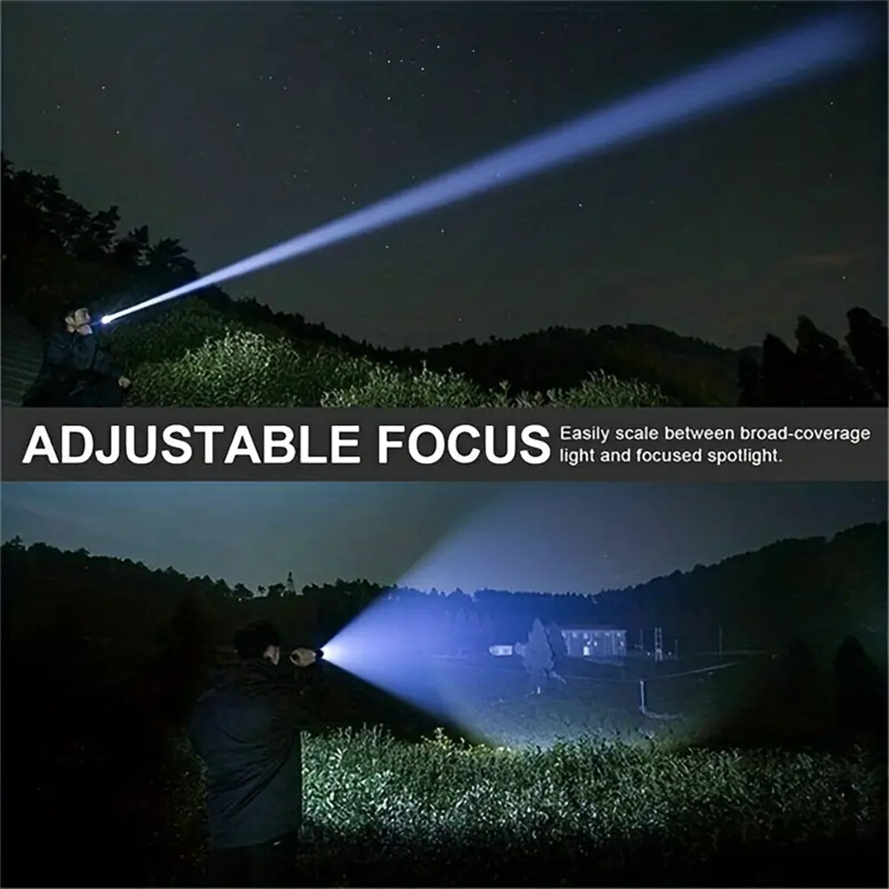 Super-Bright 12000000 LM LED Tactical Flashlight With Rechargeable Battery