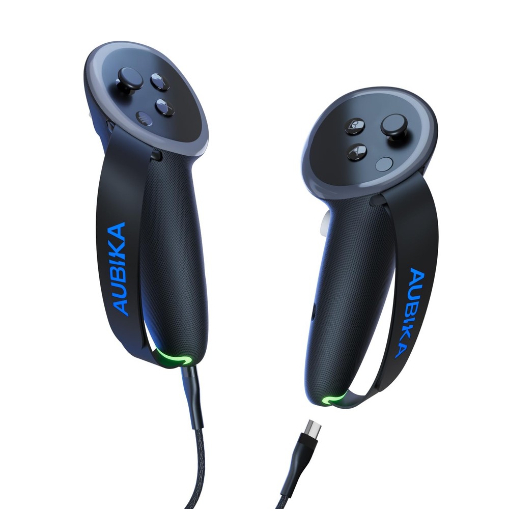 Rechargeable Controller Grips for Quest 3, Charging Covers with 2 Batteries