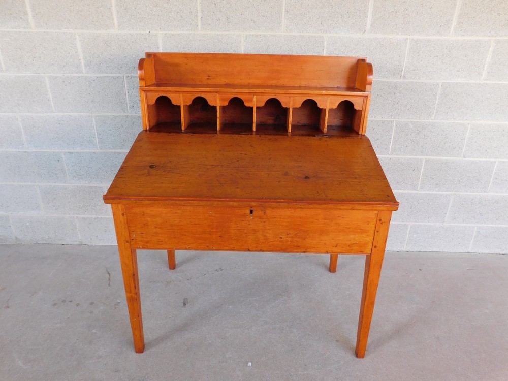 Antique Pine Primitive Plantation Desk
