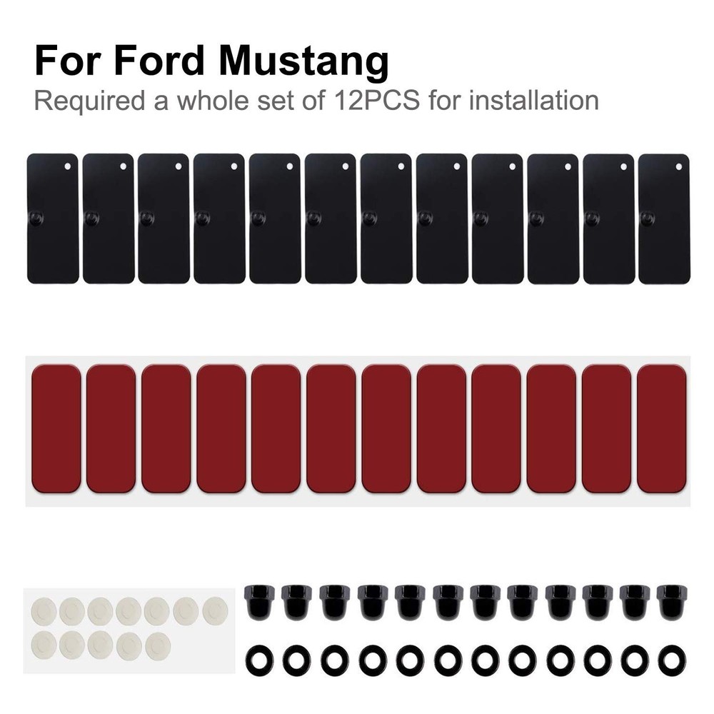 Rear Window Louvers Replacement Hardware Double Side Tape Mounting Tools Kit Set