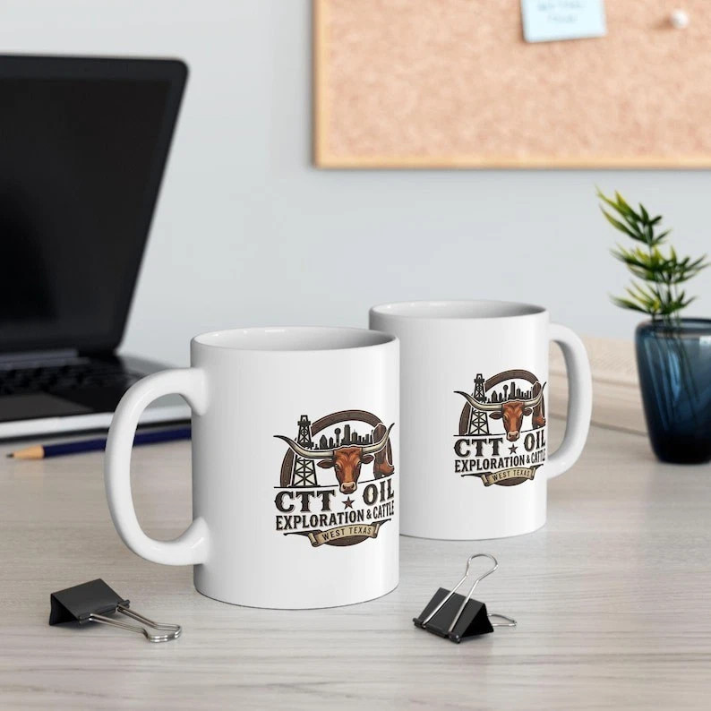 CTT Oil Exploration & Cattle Logo Ceramic Mug