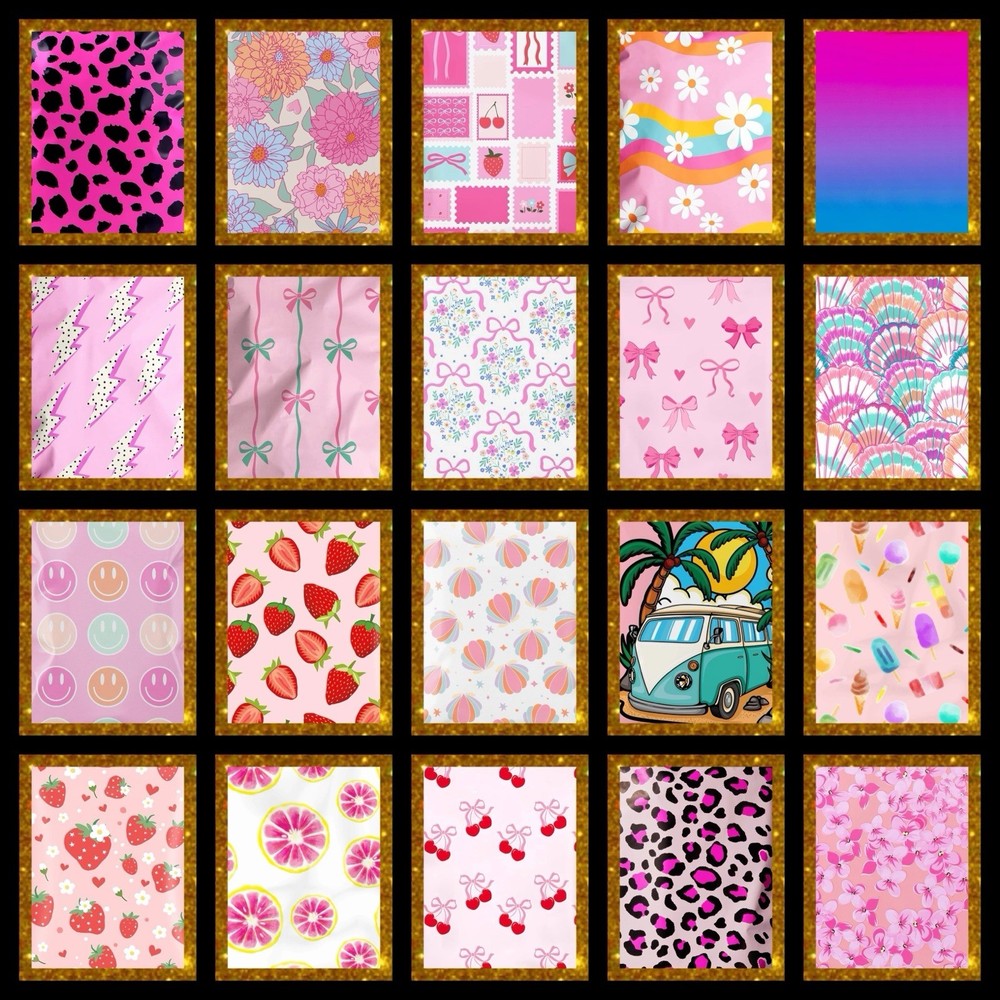 Poly Mailers Pink Assortment 10x13