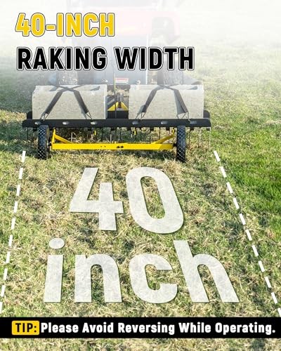 40 Inch Tow Behind Dethatcher, Pull Behind Lawn Dethatcher with 20 40-inch