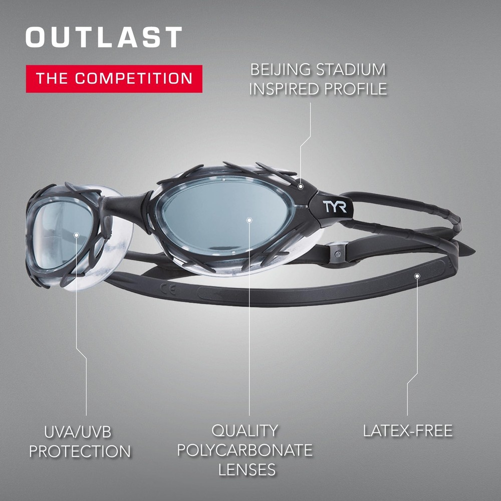 TYR Nest Pro Performance Goggle - Clear - Wide Peripheral Range